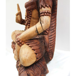 Ručne Vyrezávaná Socha Budhu - Shiva s Kobrou - 50cm - Poškodená