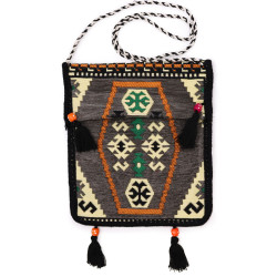 Kilim Festivalová Taška - Svetlo Šedá