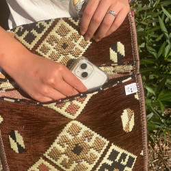 Kilim Festivalová Taška - Čokoládová