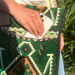 Kilim Festivalová Taška - Smaragdovo Zelená