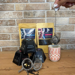 4x Sitko na Čaj s Kryštálom - Jaspis Červený