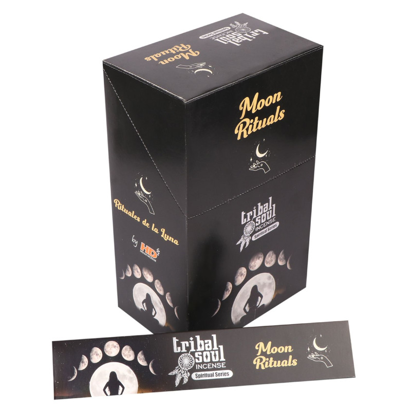 12x Duchovné vonné tyčinky Tribal Soul a keramický držiak - Mesačný ri