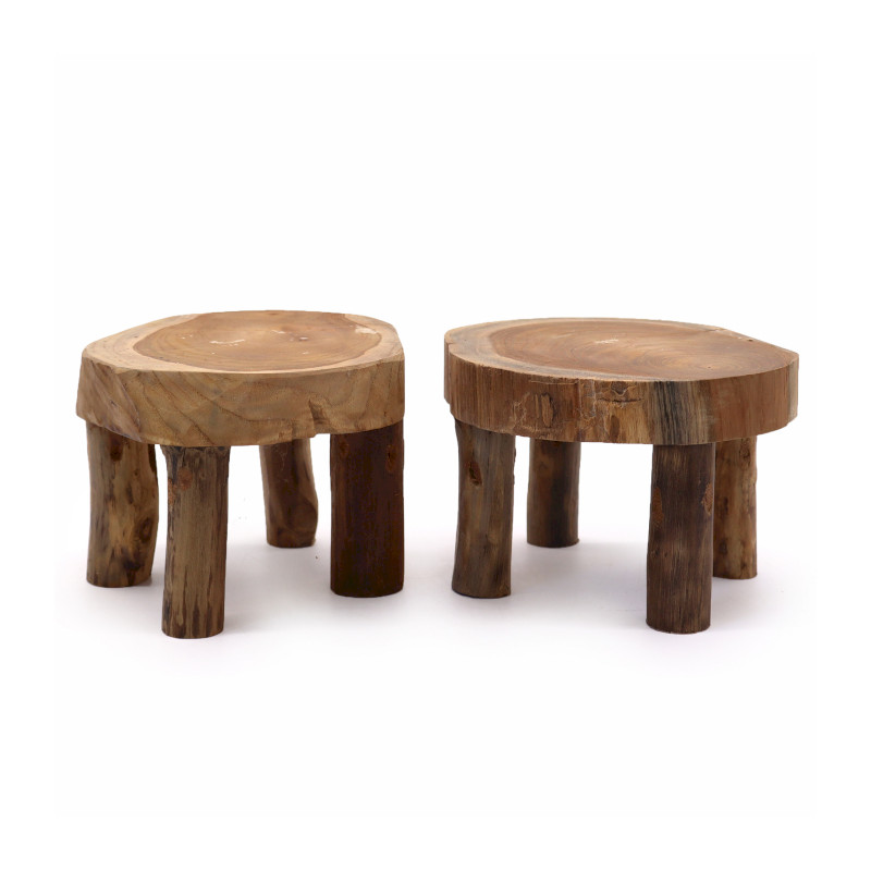 2x Stredný Teakový Stojan - 27x15cm