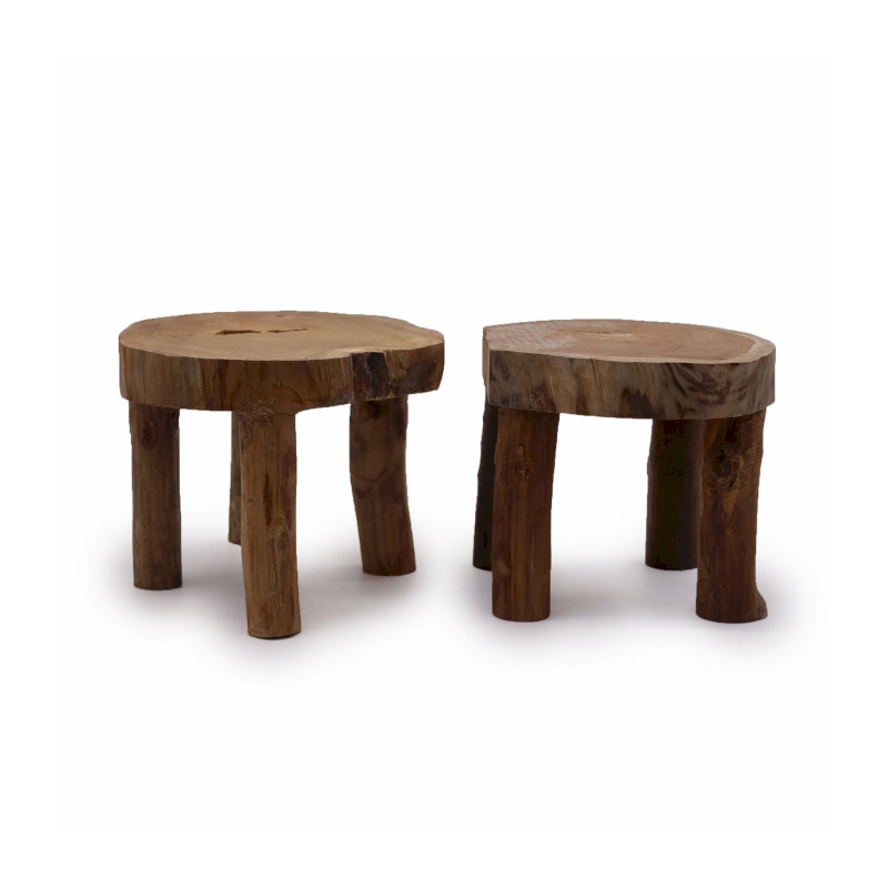 2x Vysoký Teakový Stojan - 27x20cm