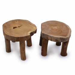 2x Vysoký Teakový Stojan - 27x20cm