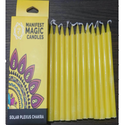 3x Ezoterické Magické Sviečky (balenie po 12 ks) - Žlté - Solar Plexus