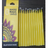3x Ezoterické Magické Sviečky (balenie po 12 ks) - Žlté - Solar Plexus