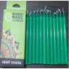 3x Ezoterické Magické Sviečky (balenie po 12 ks) - Zelené - Srdcová Ča