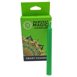 3x Ezoterické Magické Sviečky (balenie po 12 ks) - Zelené - Srdcová Ča