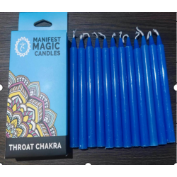 3x Ezoterické Magické Sviečky (balenie po 12 ks) - Modré - Krčná Čakra