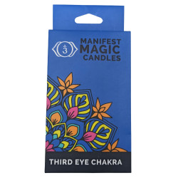 3x Ezoterické Magické Sviečky (balenie po 12 ks) - Tmavo Modré - Čakra