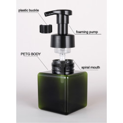 6x Fľaša s Dávkovačom Peny na Opakované Použitie, Kocka – 250 ml
