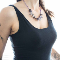 Dlhý Náhrdelník z Drahých Kameňov - Sodalit