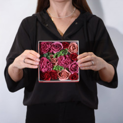 Štvorcový Box - Vintage Ruže