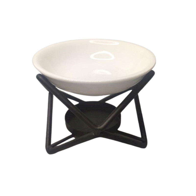 Keramická Aroma Lampa s Kovovým Šesťuholníkom