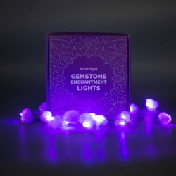 LED Svetelná Reťaz s Drahými Kameňmi - Skalný Kremeň