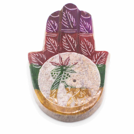 4x Stojan na Vonné Tyčinky Hamsa 9x6cm - Slon a Palma