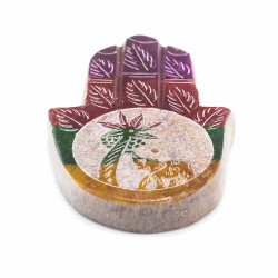 4x Stojan na Vonné Tyčinky Hamsa 9x6cm - Slon a Palma