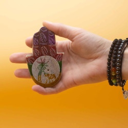 4x Stojan na Vonné Tyčinky Hamsa 9x6cm - Slon a Palma