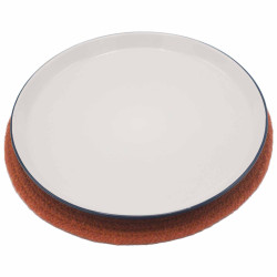 4x Prírodné Prestieranie - Juta a Bavlna 30 cm - Hnedý okraj