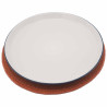 4x Prírodné Prestieranie - Juta a Bavlna 30 cm - Hnedý okraj