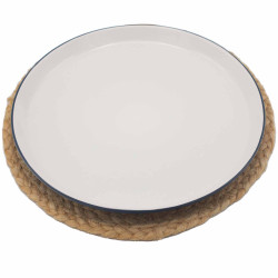 4x Prírodné Prestieranie - Juta 30 cm - Potlač Stromu Bodhi