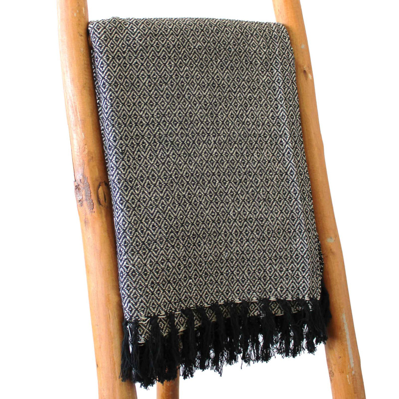 Boho Pohodlný Prehoz - 125 x 150 cm - Drevené Uhlie