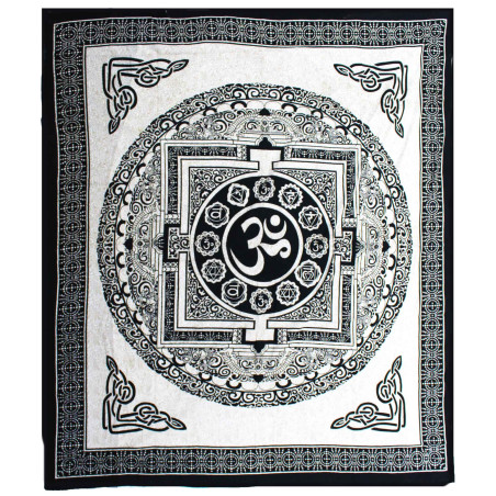 Dvojlôžková Bavlnená Prikrývka na posteľ - OM Mandala