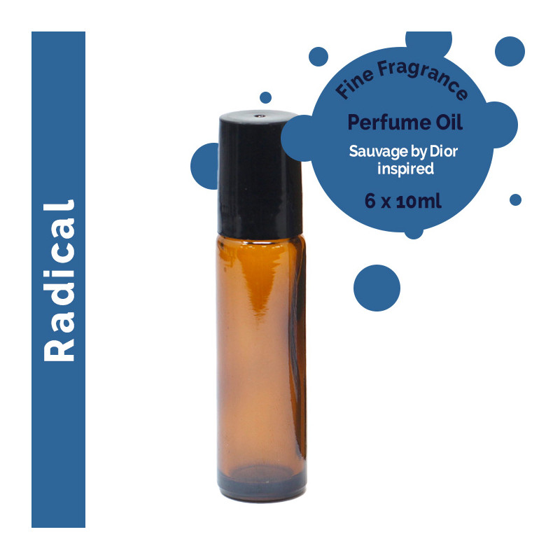 6x Jemný Vonný Parfémový Olej bez Etikety - Radikálny 10ml