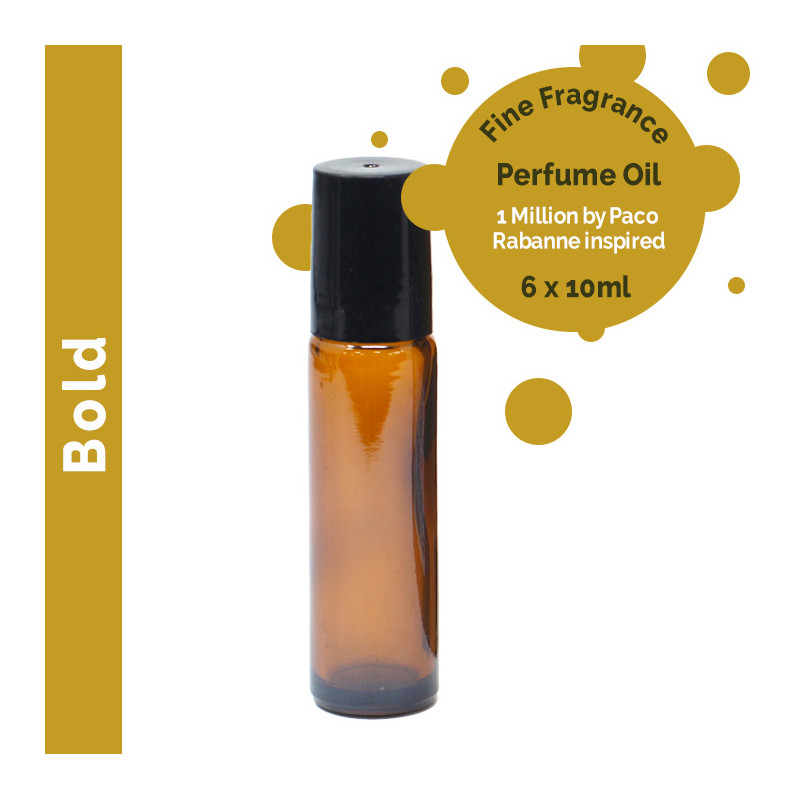 6x Jemný Vonný Parfémový Olej bez Etikety - Bold 10ml