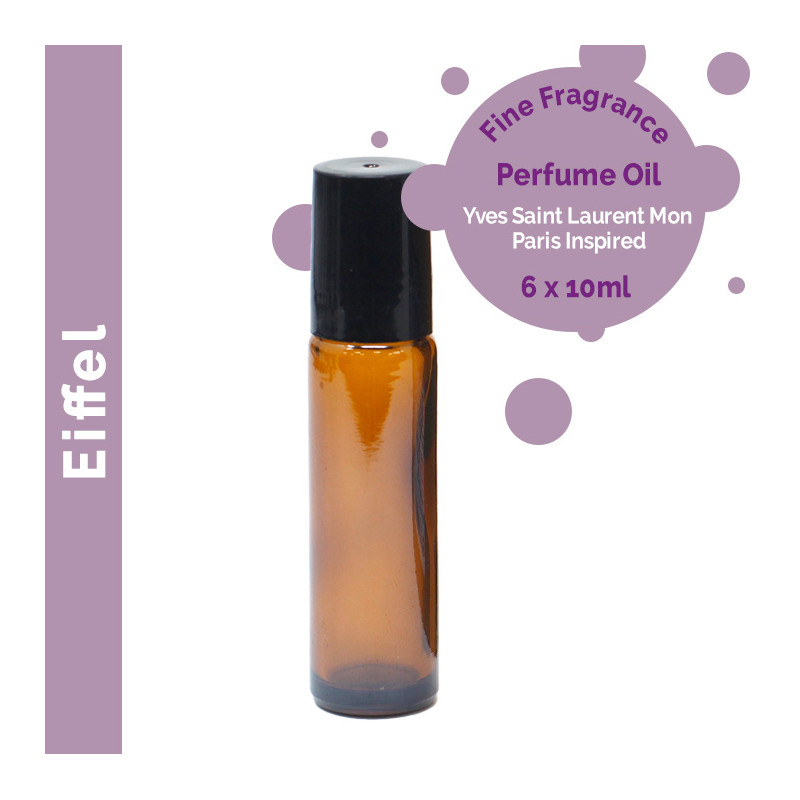 6x Jemný Vonný Parfémový Olej bez Etikety - Eiffel 10ml