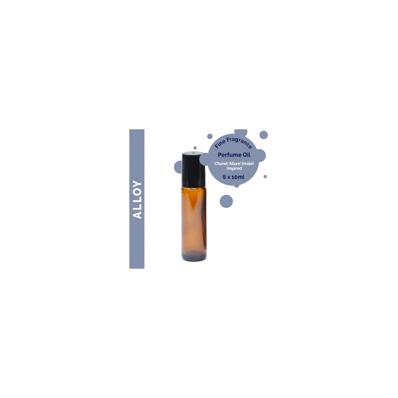 6x Jemný Vonný Parfémový Olej bez Etikety - Zliatina 10ml