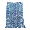 Ručne Vyrábaný Indigový Prehoz - 170x120cm - Desi Pruhy