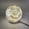 Boho Lampa z Morských Mušlí - Ružový Glóbus - 15 cm