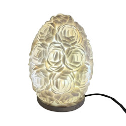 Boho Lampa z Morských Mušlí - Ružový Ovál - 15 cm