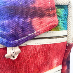Tie Dye Konopná Taška s 2 Zipsami a Uzatváraním