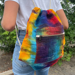 Tie Dye Konopná Taška cez Ramená
