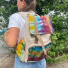 Tie Dye Veľký Konopný Štorcový Batoh