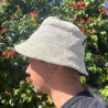 3x Záplatovaný Klobúk Boho Festival z Konope a Bavlny - Prírodný