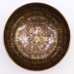 Tibetská Liečivá Gravírovaná Miska - 16cm - Mantra